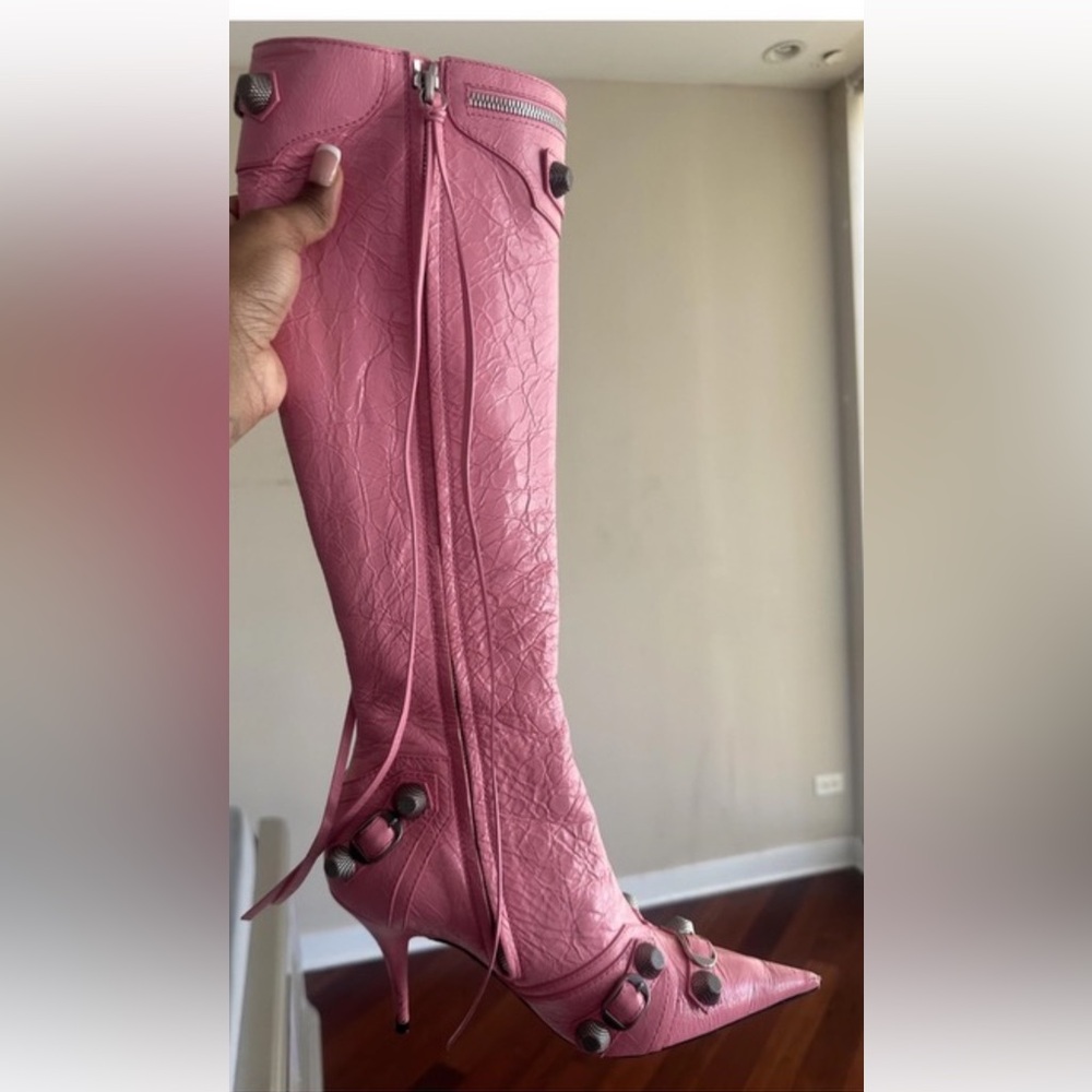 Balenciaga pink boots